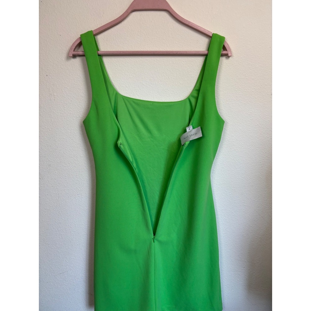 BHLDN Anthropologie Stretch Crepe Ruched Square-Neck Mini Dress Sz M Wedding - Picture 6 of 8